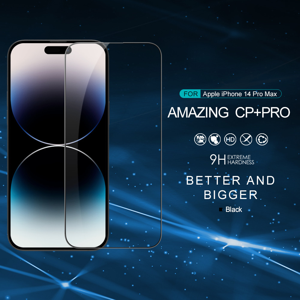 [Chính Hãng]Kính Cường Lực Nillkin CP+PRO Full Màn Hình iPhone 17 Air/Pro/Max 16/15/14/13/12 -Thủy Tinh ACC Khung Tự Dán