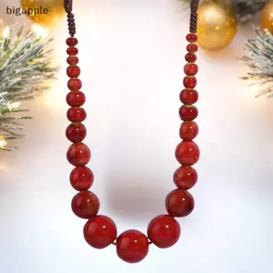 Bigapple Lớn Vintage Gốm Đính Hạt Ren Nữ Handmade Dài Có Thể Điều Chỉnh Boho Phong Cách Dân Tộc Trang Sức RDG
