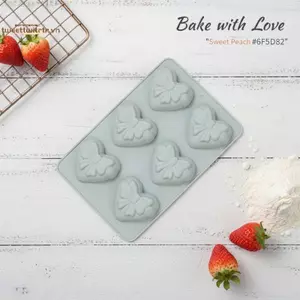 TRTR Đa Năng 3D Trái Tim Nơ Hình Khuôn Silicon Bánh Kẹo Sô Cô La Đường Thủ Công Món Tráng Miệng Làm VN