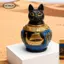 Bastet Cat Head Jar Collectible Baset Canopic Jar Tay nghề chi tiết Feline Deity Jar Urn cho chủ sở hữu thú cưng, Người đam mê Ai Cập học