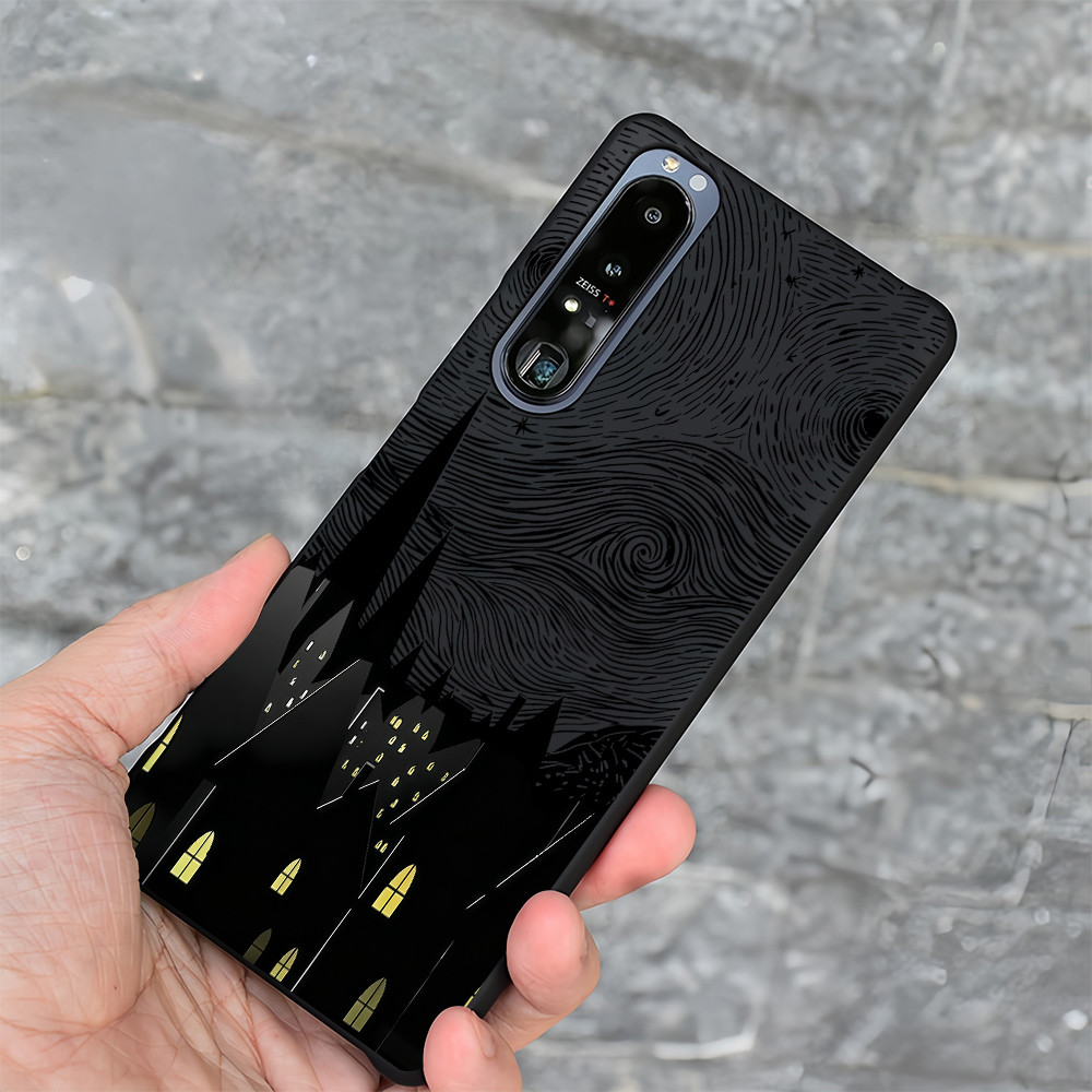 Vỏ điện thoại cứng mỏng nửa mảnh "Bầu trời đầy sao" cho Sony Xperia 1 II/III/IV/V, Xperia 5 II/III, Xperia 10 II/III/V