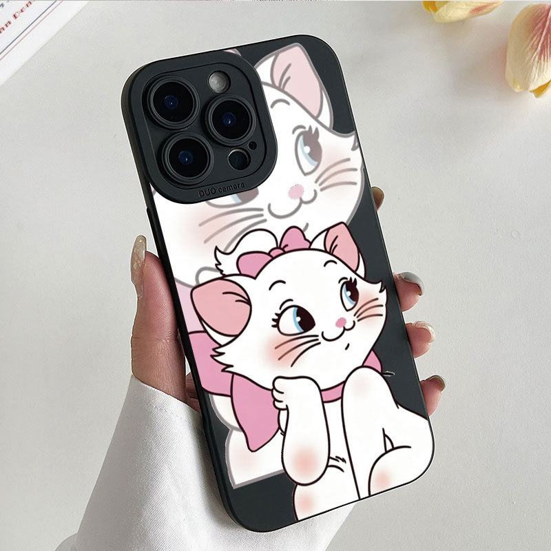Ốp lưng iPhone hình mèo xinh xắn Ốp máy ảnh silicon - iP 7/8/X/XS/XR/11/12/13/14/15/16/17/Plus/Air/Pro/Max