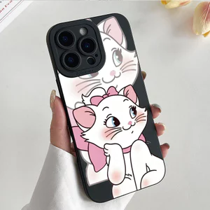 Ốp lưng iPhone hình mèo xinh xắn Ốp máy ảnh silicon - iP 7/8/X/XS/XR/11/12/13/14/15/16/17/Plus/Air/Pro/Max