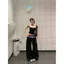Phong cách phương Tây ngọt ngào phù hợp với phong cách Hàn Quốc Slimer Look Ngắn khâu ren Áo yếm nữ Slim-fit Áo không tay dáng rộng