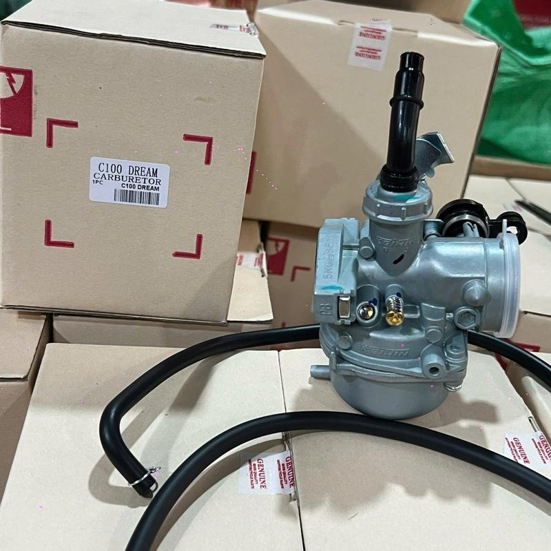 Chế hoà khí Keihin xe Dream 2 đồng tiền - Bình xăng con xe máy Dream Thái - Dream Việt , Wave 100cc