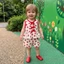 6M-4Y Bé Gái Dâu Trang Phục Nơ Không Tay Xù Viền Áo Và Quần Short Bộ 2 Món Mùa Hè