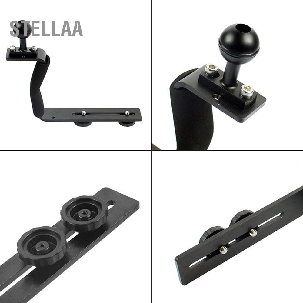 Stellaa Stellaa aqxreight Tay cầm khay lặn Máy ảnh dưới nước Giá đỡ tấm chụp ảnh giàn khoan cho máy ảnh SLR kỹ thuật số Áp dụng tay cầm hiện đại Giá đỡ hợp kim nhôm dưới nước