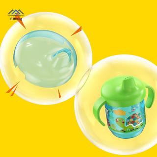 ELBBKG Cốc uống nước học tập cho bé có tay cầm Flip Chai nước chống rò rỉ Dubill Cup mới
