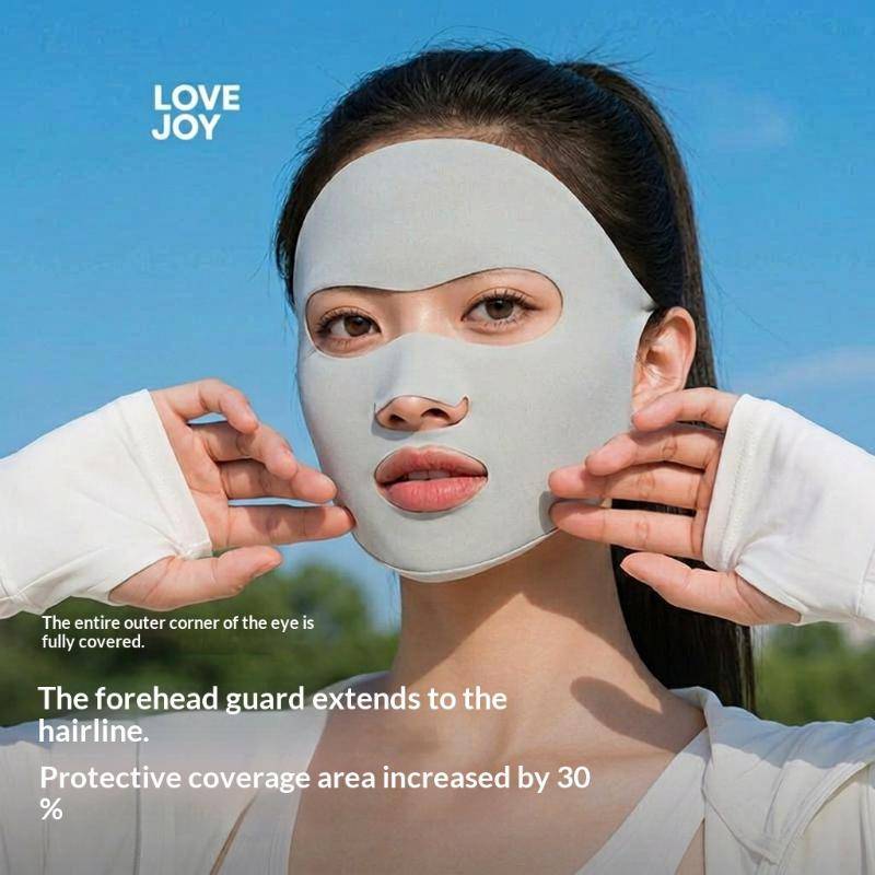 HFSHY Thin Ice Silk Mặt nạ thoáng khí có thể điều chỉnh Khăn chống nắng UV để chạy bộ ngoài trời Đi bộ đường dài Du lịch VN