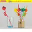 CORALTIDE 1 / 5 Ống Hút-Plastic Thiết Kế Khác Nhau Dự Tiệc Cung Cấp Nhiệt Độ Ống Hút Họa Tiết Hoạt Hình