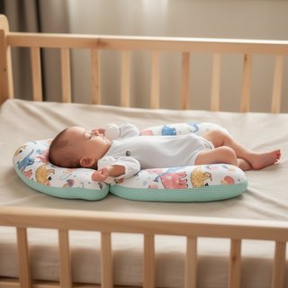Gối Hình Chữ U Cho Bé Có Thể Điều Chỉnh Đầu Dây Rút Hỗ Trợ Chống Phẳng Cotton Mềm Mầm Non Ngủ