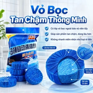 COMBO 5 Túi 50 Viên Khử Mùi Tẩy Bồn Cầu Viên Thả Xả Toilet Diệt Khuẩn,Tẩy Sạch Vệ Sinh Vết Bám Bẩn