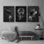 Người phụ nữ châu Phi cầm poster vàng bạc không khung tranh canvas trang trí tường phòng khách