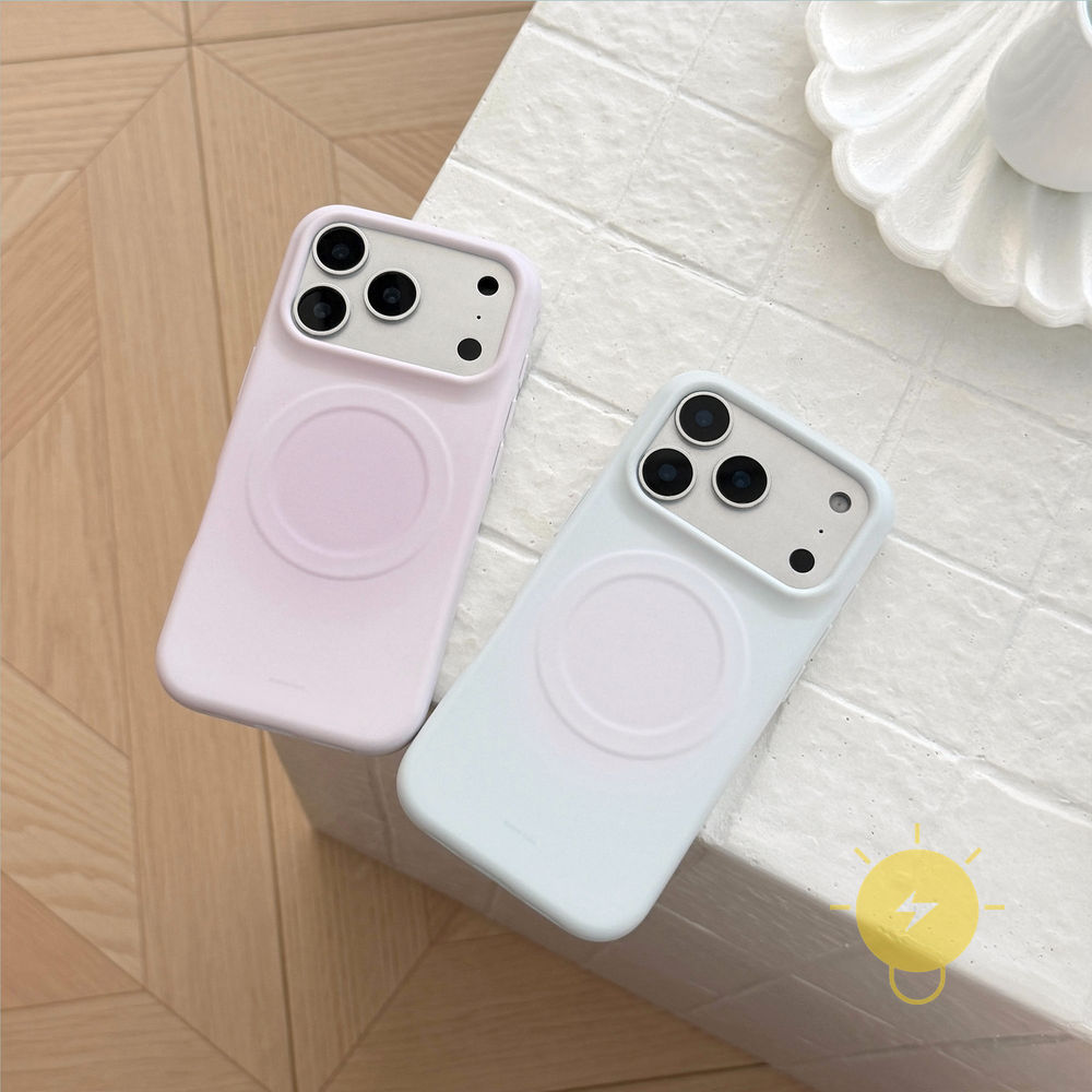 Phone Case For iPhone 17 Pro Max 16 15 14 13 TPU Magnetic Smudge Soft Aesthetic Korean Cute