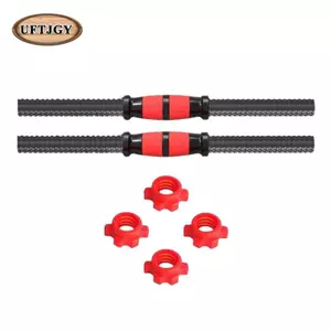 Thanh tập tạ 2 mảnh Thanh kết nối Thanh mở rộng Tay cầm có ren làm bằng thép PP chống trượt để rèn luyện sức mạnh an toàn