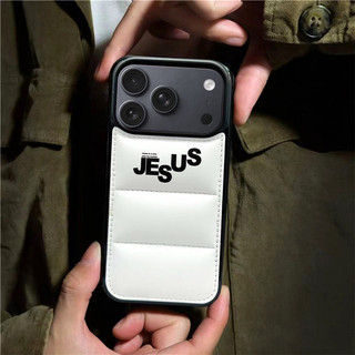 Áo khoác Cotton lấp đầy jesus Cặp đôi kinh doanh Vỏ điện thoại cho iPhone 17 16 15 14 13 12 11 Pro Max