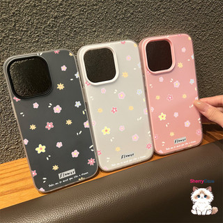 Ốp lưng thư cho iPhone 17 16 15 14 13 12 11 Hoa nhỏ dịu dàng tone màu sữa XS XR XSMAX silicon TPU mềm điện thoại trầyrơi