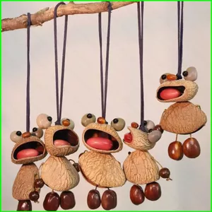 HT3 Dễ Thương Entada Bean Pod Túi Búp Bê Quyến Rũ Handmade Xe Mặt Dây Chuyền Thực Tế Quà Tặng Sinh Nhật TH3