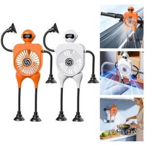Máy thổi khí quạt cầm tay nhỏ ngoài trời BTM với cốc hút silicon 4 chân có thể điều chỉnh tốc độ 100 tốc độ cho du lịch tại nhà Cắm trại O