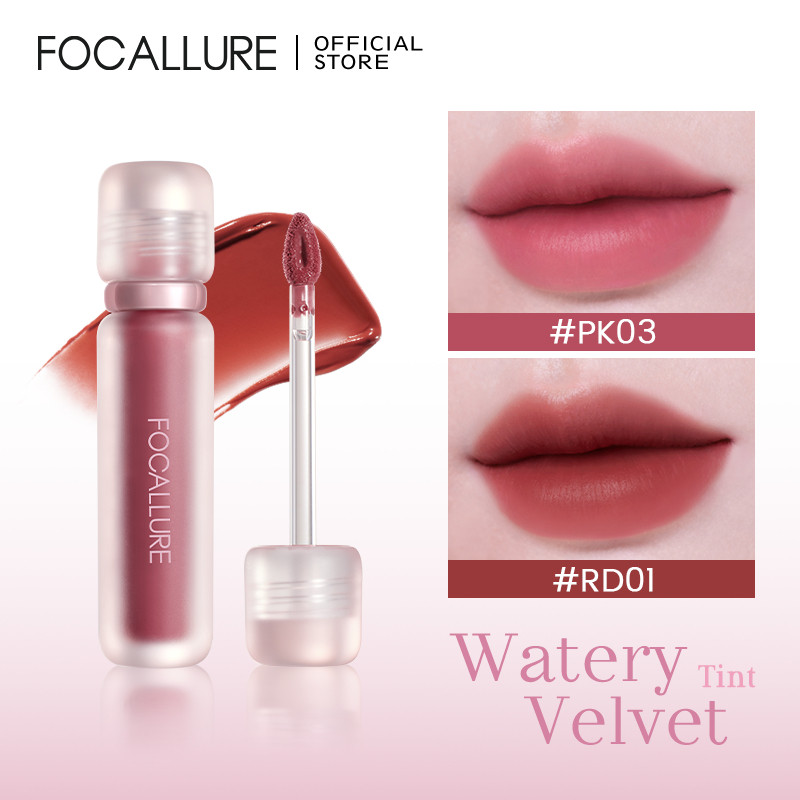 FOCALLURE Watery Velvet Tint Smooth Kết cấu nhẹ Lợi ích dưỡng ẩm Son môi lâu trôi