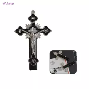 Kẹp Tóc Chữ Thập Hợp Kim Woke Y2K - Phù Hợp Thanh Thiếu Niên &Vintage Style