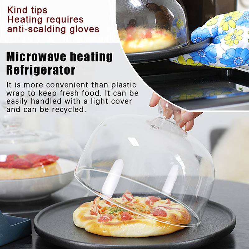 [Chc] Vỏ đĩa vi sóng thủy tinh Borosilicate dùng cho thực phẩm, Nắp lò vi sóng không độc hại bằng nhựa không chứa BPA cao [VN]