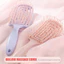 【Roshy】có lỗ rỗng mượt mà lược tạo kiểu cho nữ lược massage cầm tay dùng tại nhà. Lược chải tóc mềm mại