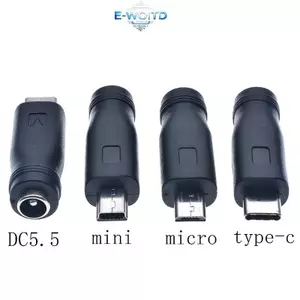 E-WOITD Loại C / Máy Tính Bảng Micro USB 2.0 Sang DC 5.5x2.1 Mm Nguồn Ja Adapter Cắm USB C Sang DC 5.5 * 2.1 Bộ Chuyển Đổi Đầu Nối Nguồn 5V E-WOITD