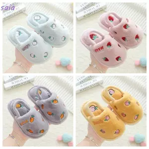 Dép Trẻ Em SAIA, Giày Cotton Mùa Đông Ấm Áp Cho Bé, Hoạt Hình Dễ Thương Trẻ Sơ Sinh Học Tập Giày Đi Bộ Giày Lông Tơ Dép Trẻ Em Bé Trai Bé Gái