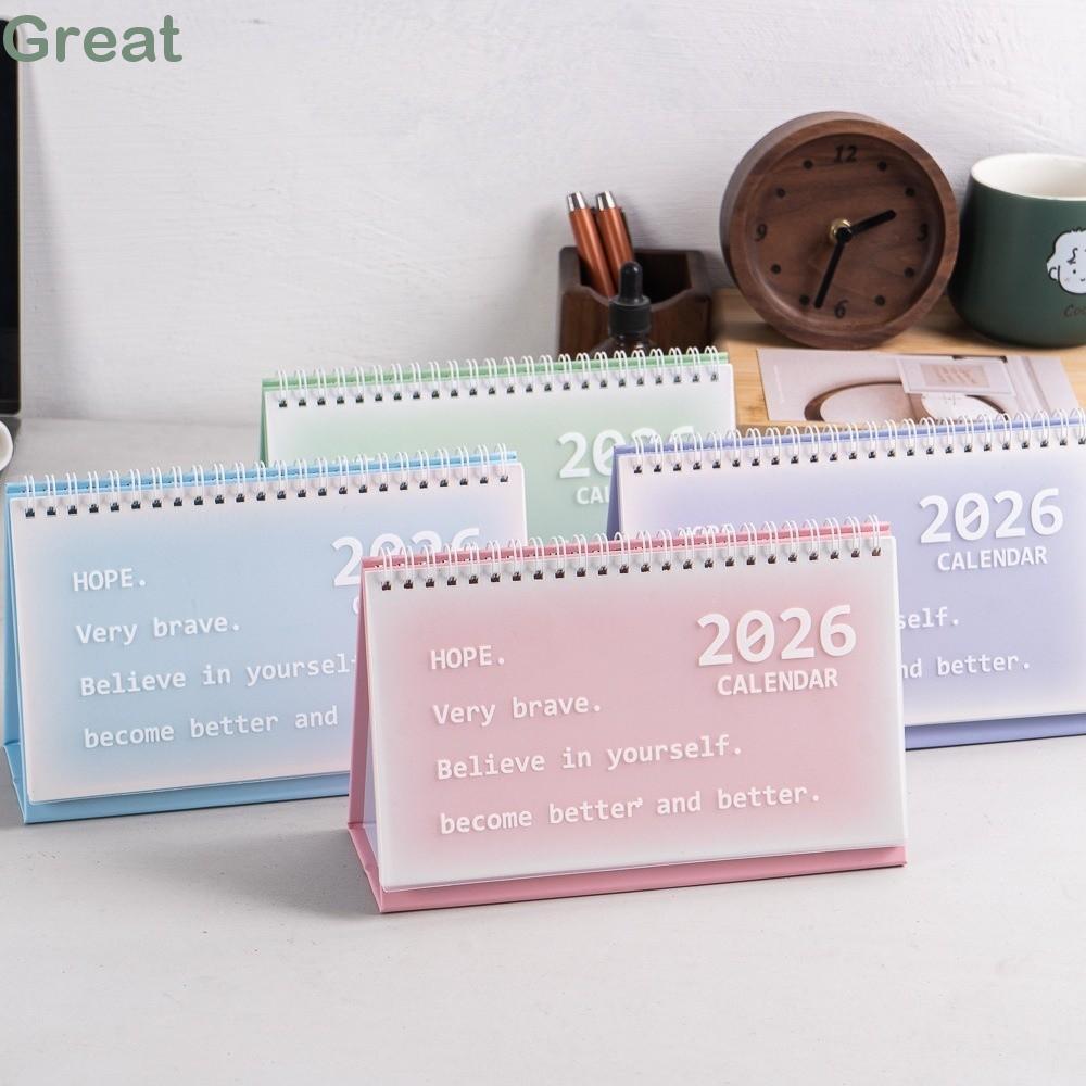 Lịch Mini TUYỆT VỜI, Lịch Để Bàn Kế Hoạch Kiểm Tra 2026, Cuộn Chống Thấm Nước Di Động Để Bàn Trang Trí Văn Phòng Đồ Dùng Học Tập