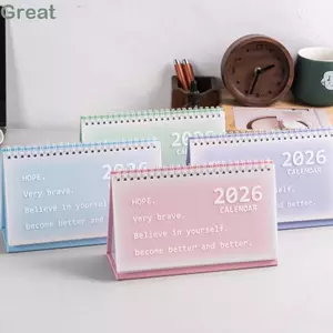 Lịch Mini TUYỆT VỜI, Lịch Để Bàn Kế Hoạch Kiểm Tra 2026, Cuộn Chống Thấm Nước Di Động Để Bàn Trang Trí Văn Phòng Đồ Dùng Học Tập