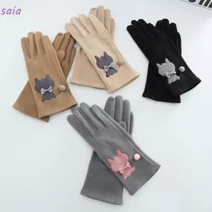Găng Tay Ấm Áp Mùa Đông SAIA cho Nữ - Kiểu Dáng Mèo Dễ Thương, Phù Hợp Đi Xe Đạp và Sử dụng Màn Hình Cảm Ứng
