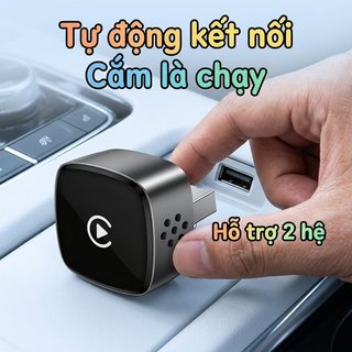 Không Dây CarPlay Android Auto Dongle 2 Trong 1 Tự Động Kết Nối Điều Khiển Bằng Giọng Nói Rộng Phù Hợp Với Xe Ô Tô Có Dây