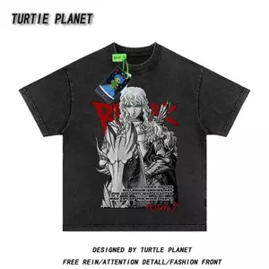 Sword Style Legend Griffith - Áo Thun Dáng Rộng Retro, Cotton Nguyên Chất, Phù Hợp Cho Cả Nam Và Nữ