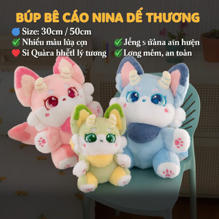 Little Devil Fox Sang Trọng Búp Bê Mềm Ngắn Sang Trọng PP Cotton Dễ Thương Trẻ Em Quà Tặng Sinh Nhật Trang Trí Nhà Phong Cách
