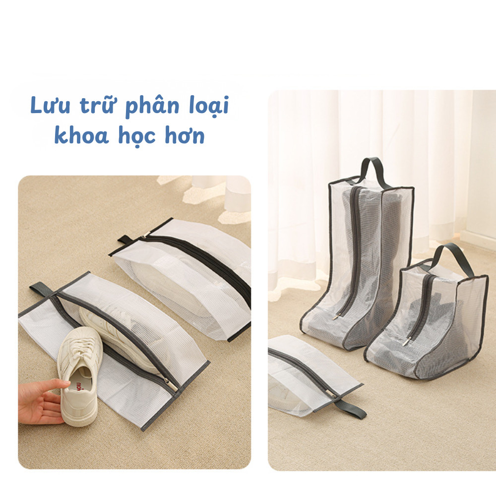 Túi Đựng Giày Boots PVC Trong Suốt – Túi Đựng Bốt Cao Bốt Thấp Chống Bụi Chống Ẩm, Giữ Form Giày Gọn Gàng