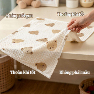 Bé Muslin Swaddle Chăn Cotton Thoáng Khí Mềm Mại Thân Thiện Với Da Mầm Non Ngủ Bọc