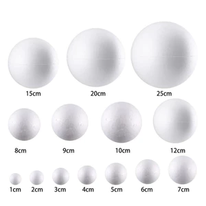Quả xốp tròn ( bóng tròn) làm mô hình và đồ handamade nhiều size khoảng 3,5,6,7,8cm angihome