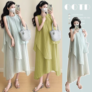 Trang phục bà bầu Váy cao cấp khí chất Pháp mùa hè