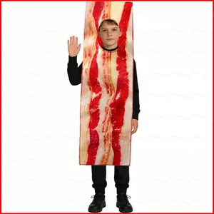 GC1 Trẻ Em Bacon Ngộ nghĩnh Cosplay Trang Phục Mới Lạ Hình Dạng Thực Phẩm Trang Phục Tiệc Halloween Trình Diễn Sân Khấu Mặc GC1