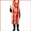 GC1 Trẻ Em Bacon Ngộ nghĩnh Cosplay Trang Phục Mới Lạ Hình Dạng Thực Phẩm Trang Phục Tiệc Halloween Trình Diễn Sân Khấu Mặc GC1