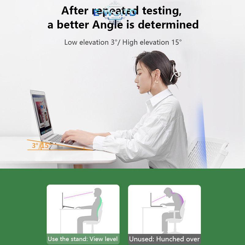 E-WOITD 1 Chân Mini Di Động Cho Pro Huawei Xiaomi Notebook Nhôm Đế Hỗ Trợ Dụng Cụ Laptop Đứng Tản Nhiệt Cho Bàn Phím Giá Đỡ E-WOITD