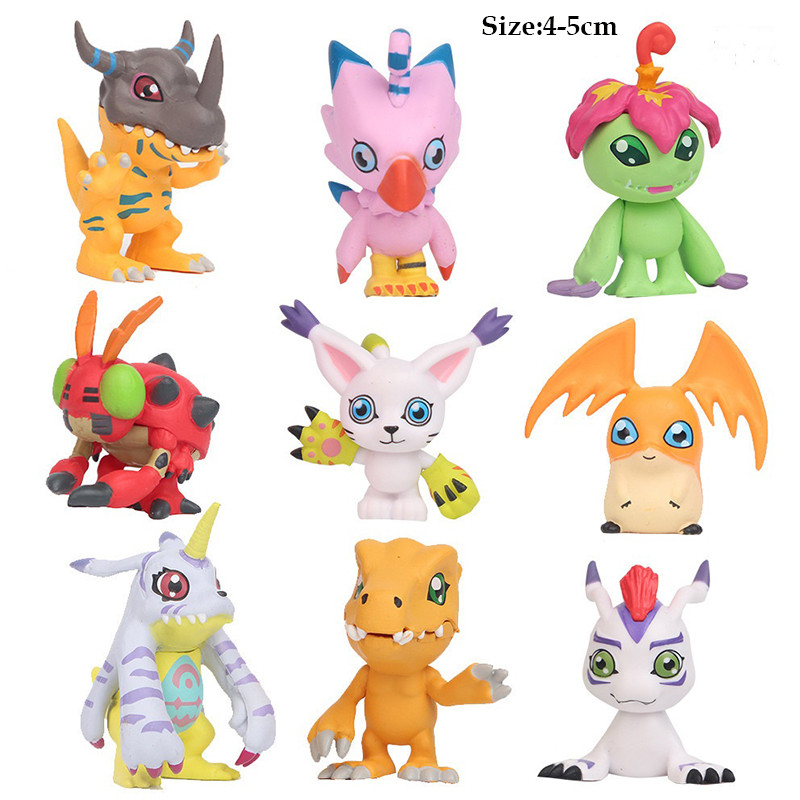 9 Cái / bộ Anime Kỹ Thuật Số Quái Vật Digimon Hình Đồ Chơi