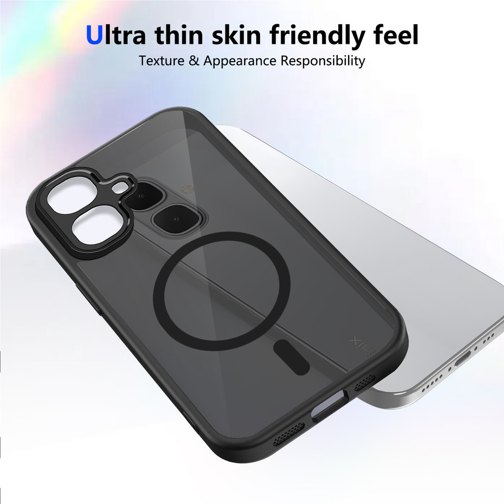 Ốp lưng Infinix Smart 10 Vỏ thu hút từ tính màu đen mờ cho vỏ điện thoại Infinix Smart 10