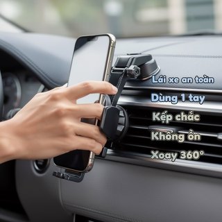 Điện Thoại Ô Tô Gắn Nhựa ABS Cao 360 Xoay Chắc Chắn Tay Cầm Đa Năng Phù Hợp Với Bảng Điều Khiển Chịu Nhiệt