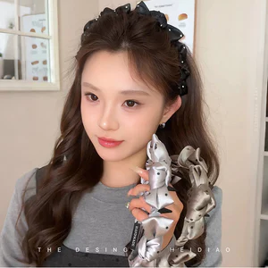 Ｂăng Đô Chấm Nơ Đầu Màu Đen Phong Cách Mới, Phù Hợp Nhiều Dịp