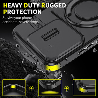 Chống Sốc Cho Xiaomi 15T 14T Pro 15TPro 2025 Trượt Bảo Vệ Ống Kính Máy Ảnh Vòng Đứng Từ Vỏ Điện Thoại Giáp Chân Đế Vỏ Silicon Cứng