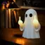 HFTOY 3D Ngón Giữa Ma Dễ Thương Đèn Ngủ Halloween Nhựa Ma Các Bức Tượng Nhỏ Ngộ nghĩnh Dễ Thương Cho Gia Đình Quà Tặng Prank 2025 Đồ Trang Trí Halloween ~