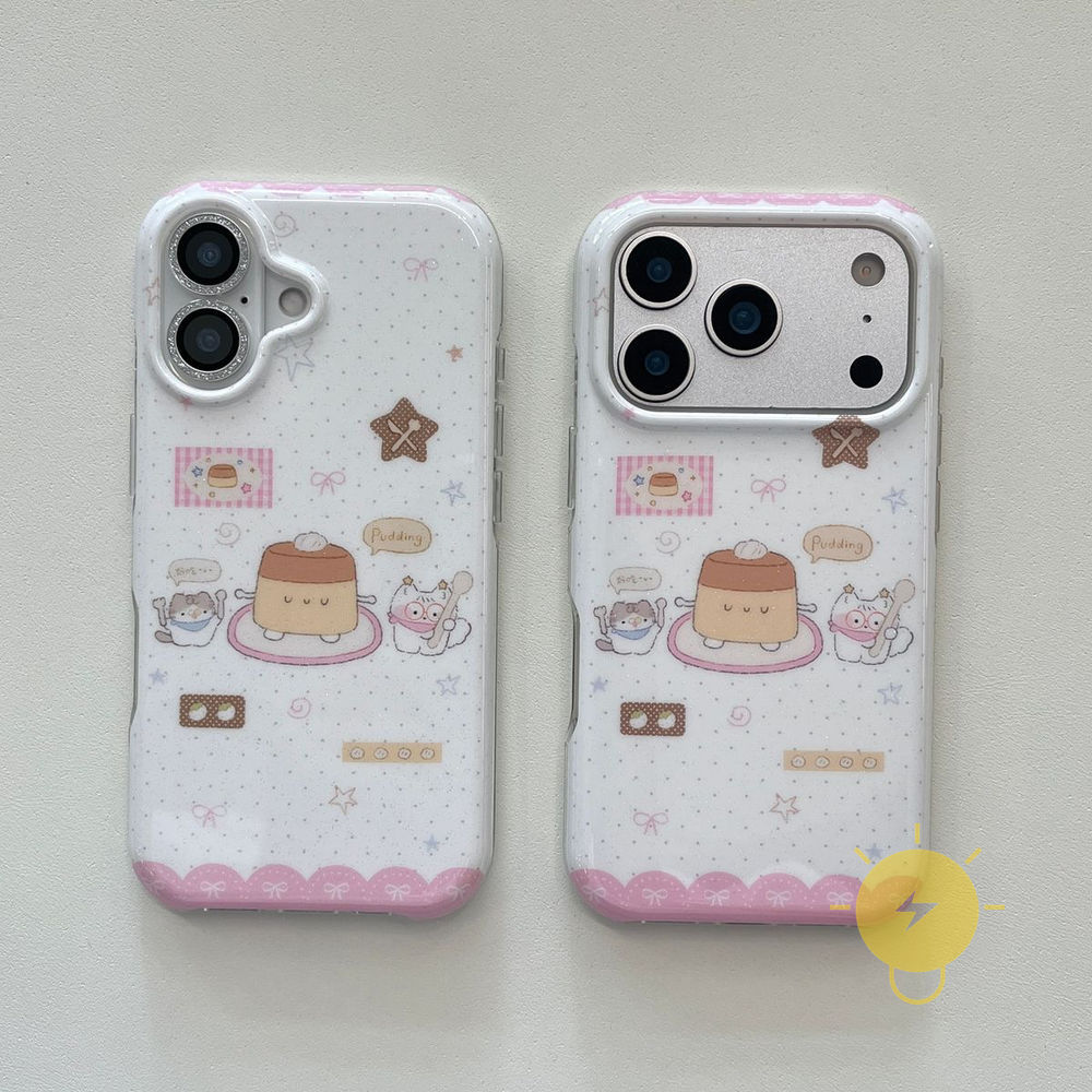 Phone Case For iPhone 17 Pro Max 16 15 14 13 TPU Cartoon Chain Aesthetic Korean Cute