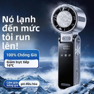 Quạt Turbo siêu cầm tay 2026, Làm mát tức thì, Tuổi thọ pin lâu trôi, Quạt bàn xoay cổ ba trong một
